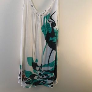 White Tank with Peacock